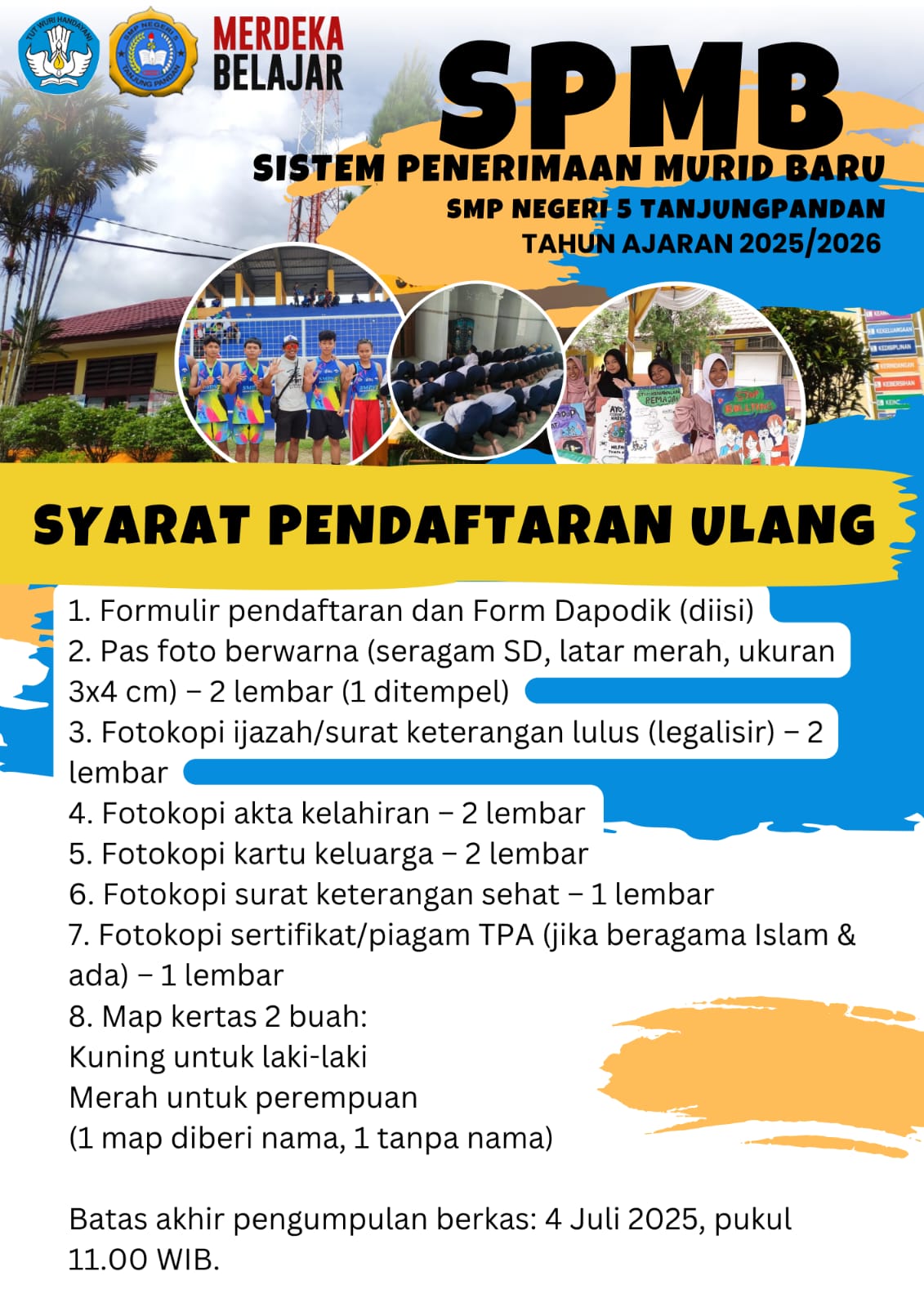 SYARAT PENDAFTARAN ULANG SPMB